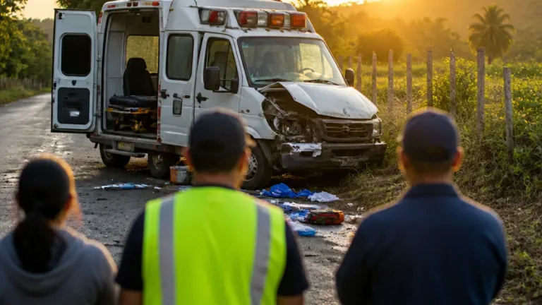 Enfermera muere en accidente de ambulancia durante traslado de un menor desde Barahona