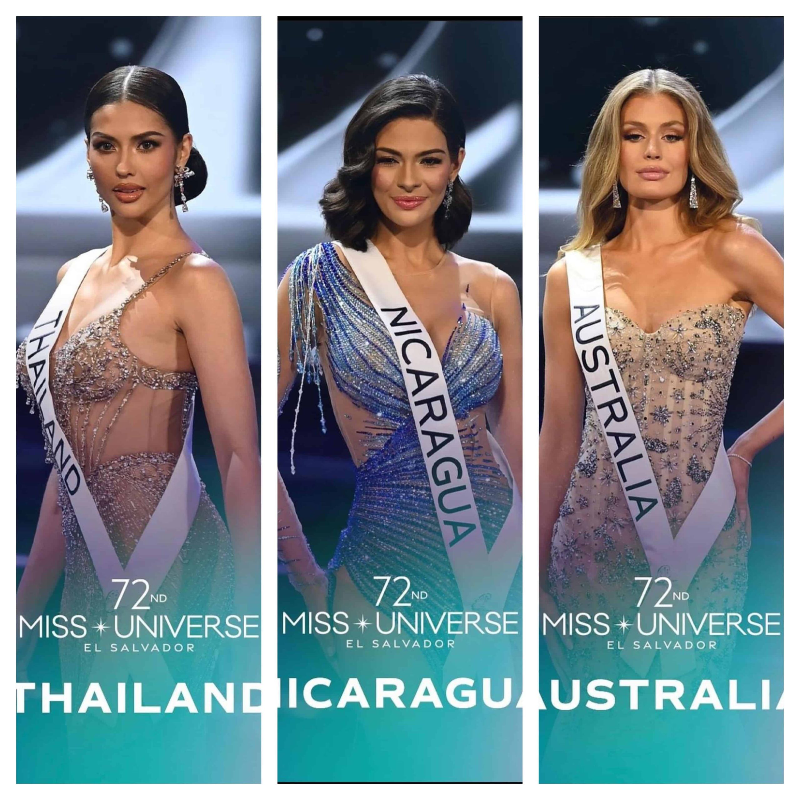 Nicaragua entre las tres finalistas a Miss Universo, con Australia y Tailandia