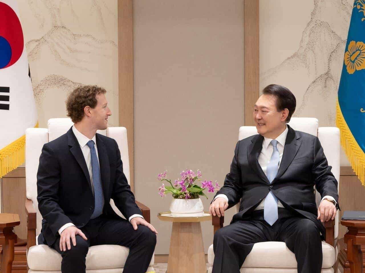 Zuckerberg habla de inteligencia artificial y desinformación en Corea del Sur