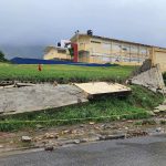 Se desploma pared perimetral de un centro educativo en Puerto Plata